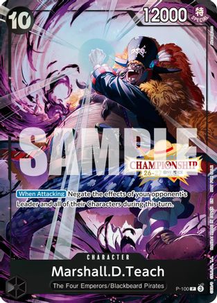 Image of Marshall.D.Teach (CS 26-27 Event Pack Finalist Ver.) (P-100) - One Piece Promotion Cards Foil