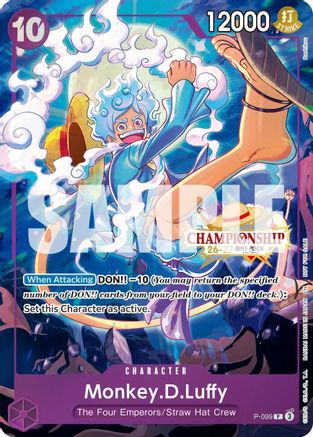 Image of Monkey.D.Luffy (CS 26-27 Event Pack Finalist Ver.) (P-099) - One Piece Promotion Cards Foil