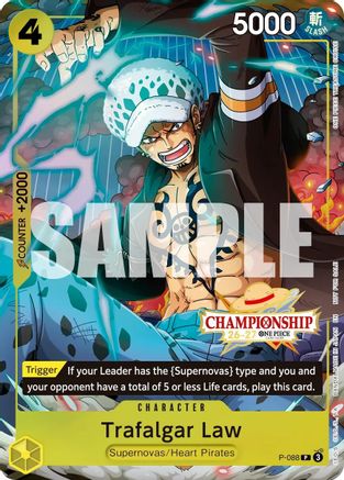 Image of Trafalgar Law (CS 26-27 Event Pack Finalist Ver.) (P-088) - One Piece Promotion Cards Foil
