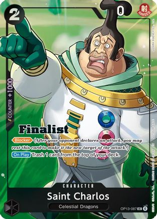 Image of Saint Charlos (Finalist Card Set Vol. 1) (OP13-087) - One Piece Promotion Cards Foil