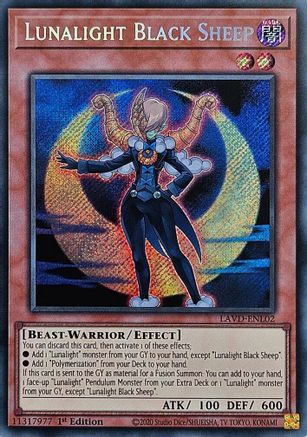Image of Lunalight Black Sheep (Secret Rare) (LAVD-ENL02) - Legendary Arc-V Decks 1st Edition