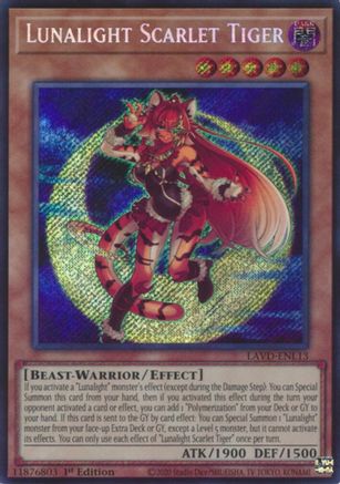 Image of Lunalight Scarlet Tiger (Secret Rare) (LAVD-ENL13) - Legendary Arc-V Decks 1st Edition