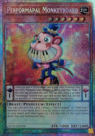 Image of Performapal Monkeyboard (Starlight Rare) (LAVD-ENO04) - Legendary Arc-V Decks 1st Edition