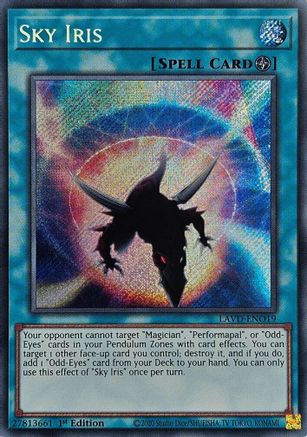 Image of Sky Iris (Secret Rare) (LAVD-ENO19) - Legendary Arc-V Decks 1st Edition