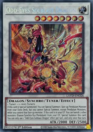 Image of Odd-Eyes Solblaze Dragon (Secret Rare) (LAVD-ENO26) - Legendary Arc-V Decks 1st Edition