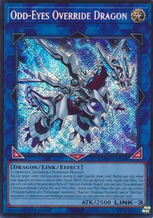 Image of Odd-Eyes Override Dragon (Secret Rare) (LAVD-ENO38) - Legendary Arc-V Decks 1st Edition