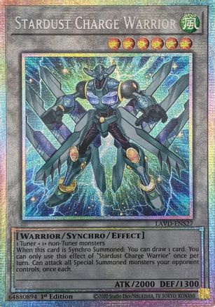 Image of Stardust Charge Warrior (Starlight Rare) (LAVD-ENS27) - Legendary Arc-V Decks 1st Edition