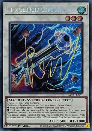 Image of Hi-Speedroid Cork Shooter (Secret Rare) (LAVD-ENS31) - Legendary Arc-V Decks 1st Edition
