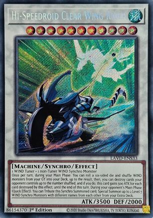 Image of Hi-Speedroid Clear Wing Rider (Secret Rare) (LAVD-ENS33) - Legendary Arc-V Decks 1st Edition