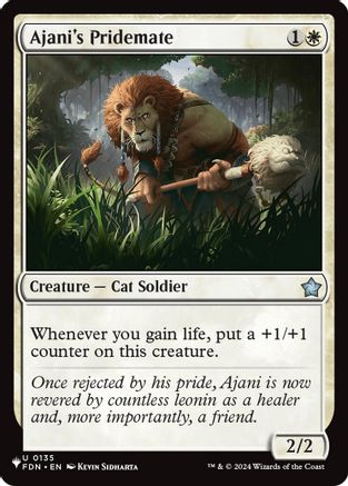 Image of Ajani's Pridemate (FDN) (LIST-135) - The List Reprints