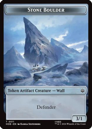 Image of Stone Boulder // Bear Double-Sided Token (HOB-11 // 7) - The Hobbit