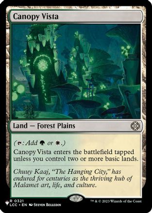 Image of Canopy Vista (LCC) (LIST-321) - The List Reprints