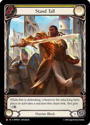 Image of Stand Tall (Extended Art) (MPW037) - Mastery Pack Warrior Rainbow Foil