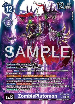 Image of ZombiePlutomon (Alternate Art) (BT26-079) - Timeless Bonds Foil