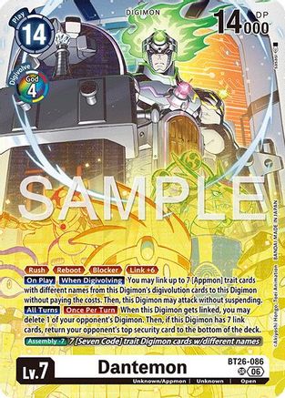 Image of Dantemon (BT26-086) - Timeless Bonds Foil