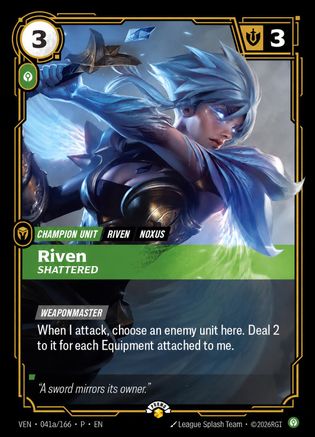 Image of Riven - Shattered (041a/166) - Riftbound Promotional Cards Foil