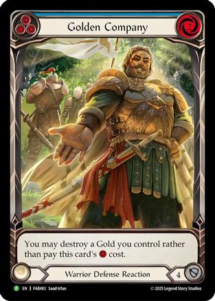 Image of Golden Company (Blue) - FAB483 (FAB483) - Flesh and Blood: Promo Cards Rainbow Foil