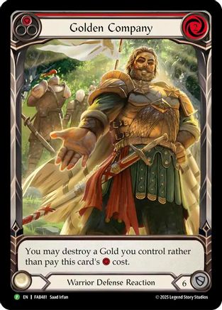Image of Golden Company (Red) - FAB481 (FAB481) - Flesh and Blood: Promo Cards Rainbow Foil
