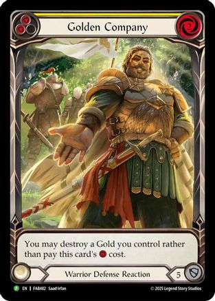 Image of Golden Company (Yellow) - FAB482 (FAB482) - Flesh and Blood: Promo Cards Rainbow Foil