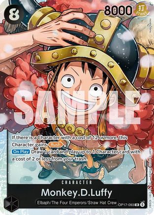 Image of Monkey.D.Luffy (093) (OP17-093) - The World's Strongest Warriors Foil