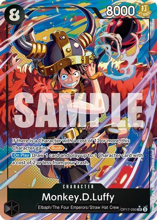 Image of Monkey.D.Luffy (093) (Alternate Art) (OP17-093) - The World's Strongest Warriors Foil