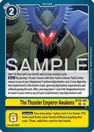 Image of The Thunder Emperor Awakens (BT26-097) - Timeless Bonds Foil