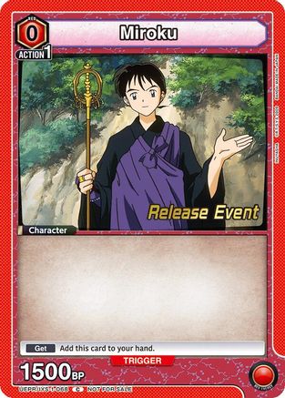 Image of Miroku (068) (UEPR/IYS-1-068) - UE23BT Inuyasha Release Event Cards