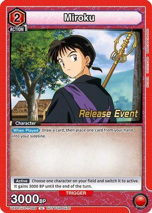 Image of Miroku (069) (UEPR/IYS-1-069) - UE23BT Inuyasha Release Event Cards