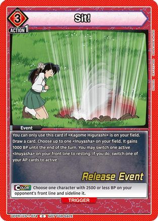 Image of Sit! (UEPR/IYS-1-074) - UE23BT Inuyasha Release Event Cards