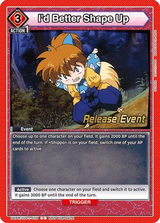 Image of I'd Better Shape Up (UEPR/IYS-1-075) - UE23BT Inuyasha Release Event Cards