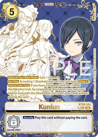 Image of Kunlun (Rare Pull) (BT26-104) - Timeless Bonds Foil