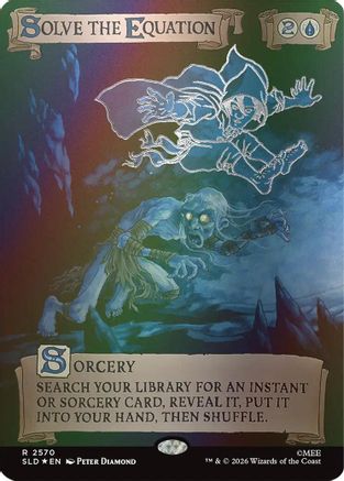 Image of Solve the Equation (2570) (Out Of Sight Foil) (SLD-2570) - Secret Lair Drop Series Foil