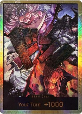 Image of DON!! Card (Alternate Art) (The Four Emperors) (Gold) - The World's Strongest Warriors Foil