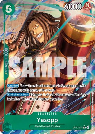 Image of Yasopp (Alternate Art) (OP17-031) - The World's Strongest Warriors Foil