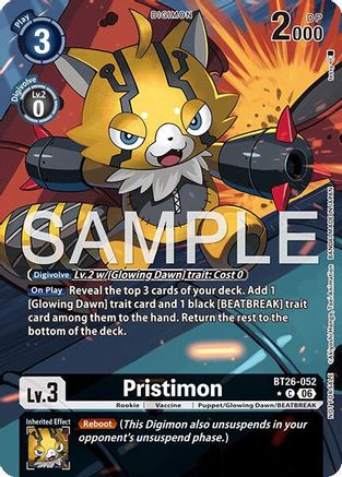 Image of Pristimon (Alternate Art) (BT26-052) - Timeless Bonds Foil