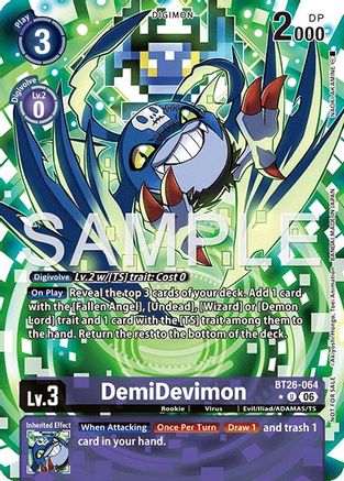Image of DemiDevimon (Alternate Art) (BT26-064) - Timeless Bonds Foil