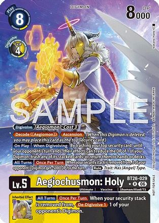Image of Aegiochusmon: Holy (Alternate Art) (BT26-029) - Timeless Bonds Foil