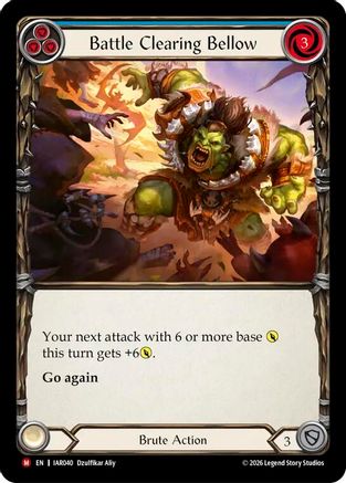 Image of Battle Clearing Bellow (IAR040) - Usurp the Shadow Throne Rainbow Foil