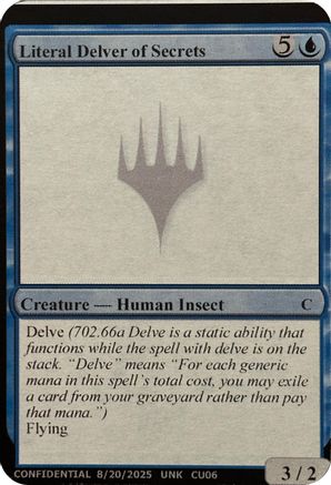 Image of Literal Delver of Secrets (UNK-) - Un-Known Event Playtest Cards