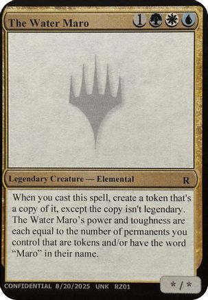 Image of The Water Maro (UNK-) - Un-Known Event Playtest Cards
