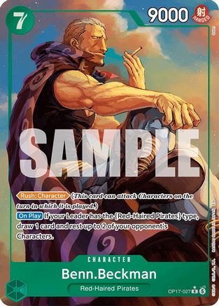 Image of Benn.Beckman (Alternate Art) (OP17-027) - The World's Strongest Warriors Foil