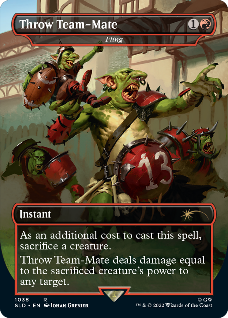 Image of Throw Team-Mate - Fling (Borderless) [Secret Lair Drop Series]