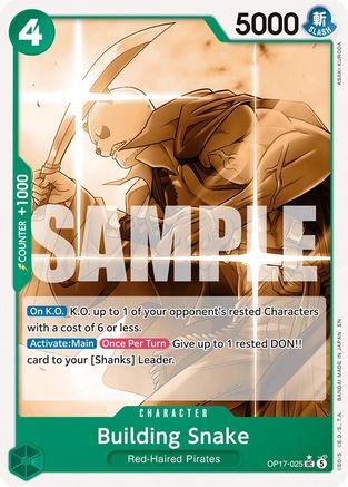 Image of Building Snake (Pandaman Art) (OP17-025) - The World's Strongest Warriors
