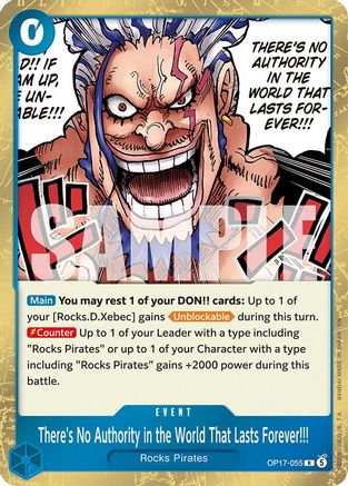 Image of There's No Authority in the World That Lasts Forever!!! (OP17-055) - The World's Strongest Warriors Foil