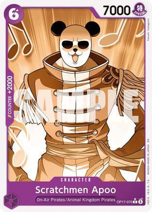 Image of Scratchmen Apoo (Pandaman Art) (OP17-070) - The World's Strongest Warriors Foil