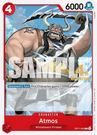 Image of Atmos (OP17-002) - The World's Strongest Warriors Release Event Cards