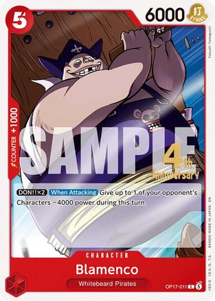 Image of Blamenco (OP17-011) - The World's Strongest Warriors Release Event Cards