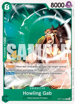 Image of Howling Grab (OP17-024) - The World's Strongest Warriors Release Event Cards
