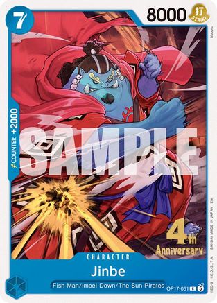 Image of Jinbe (051) (OP17-051) - The World's Strongest Warriors Release Event Cards