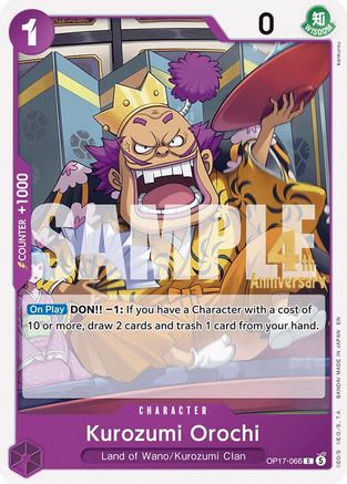 Image of Kurozumi Orochi (OP17-066) - The World's Strongest Warriors Release Event Cards